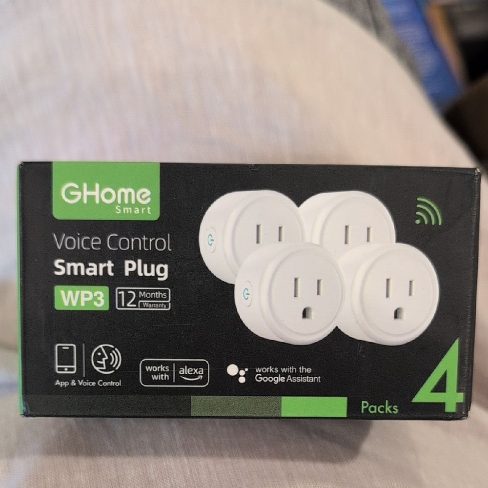 GHome Smart Voice Control Smart Plug WP3 4 Pack, NEW